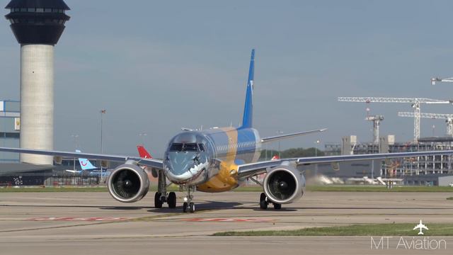 Embraer E190-E2 'Shark' Profit Hunter DEMONSTRATION FLIGHTS At Manchester Airport