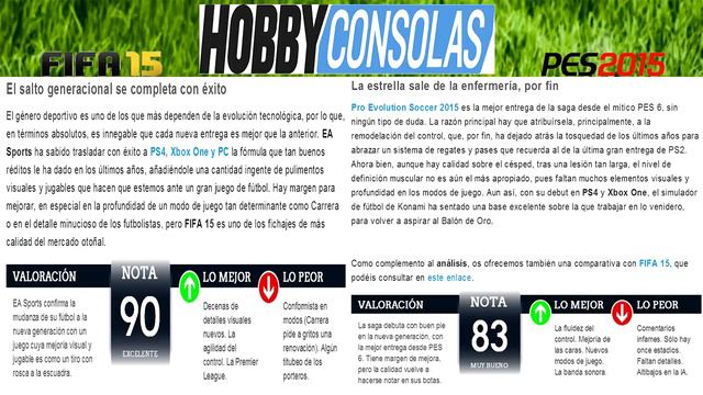 [FIFA 15 vs PES 2015] ¿Cómo han valorado los medios a ambos juegos? смотреть онлайн