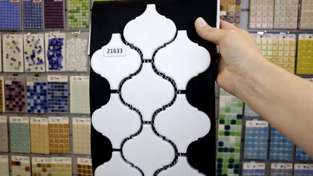 Белая керамическая мозаика "арабеска" смотреть онлайн