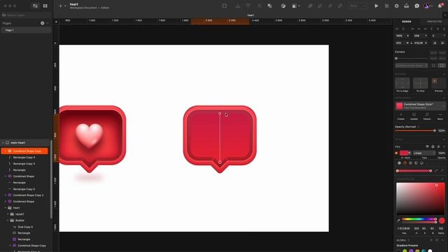 Make beautiful 3d hearts in Figma смотреть онлайн