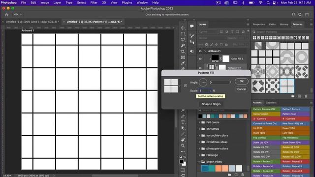Grid Pattern Photoshop Tutorial смотреть онлайн