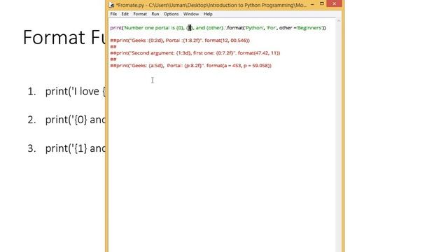 Format Function in Python [UR] Module 1 Lecture 11 ZE - 208 смотреть онлайн