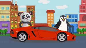 Школа Лапатушки #4. Учим машинки. Панда и пингвин