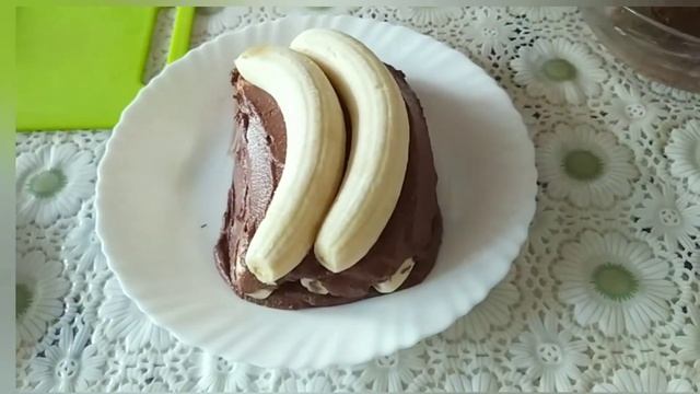 БАНАНОВАЯ ИЗБУШКА НА ТАРЕЛКЕ!!///как приготовить десерт из банана//как приготовить десерт из творог смотреть онлайн