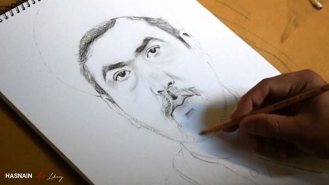 Sketch Of DR. ALLAMA SYED AHMED ALI KAZMI | Hasnain Art Library смотреть онлайн