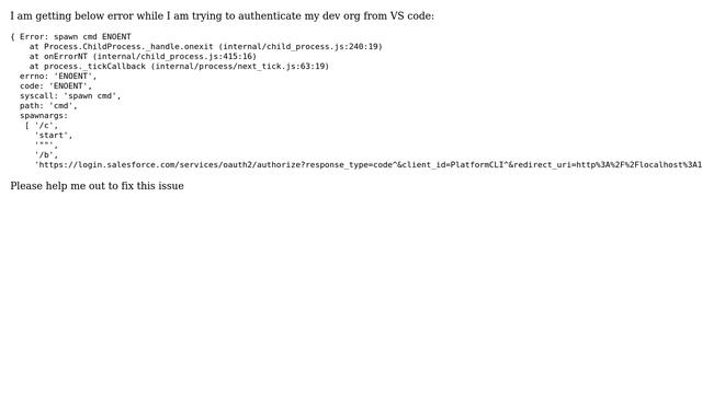 Salesforce: Not able to authenticate my dev org from VS code смотреть онлайн
