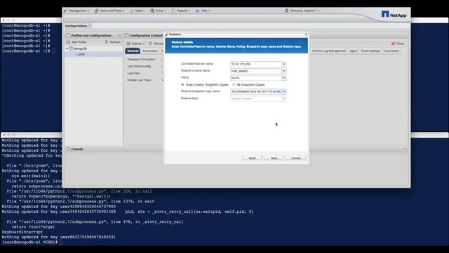 NetApp SnapCreator & MongoDB - Data Protection - Restore смотреть онлайн