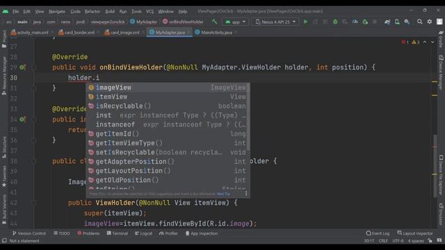 ViewPager2 OnClick in Android Studio смотреть онлайн