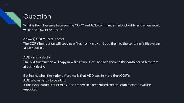 What is the difference between the COPY and ADD commands in a Dockerfile? смотреть онлайн