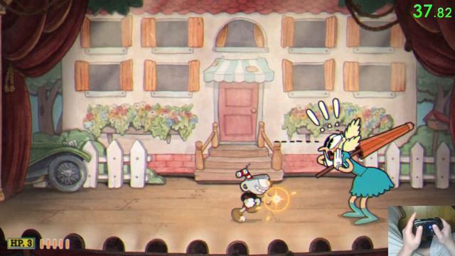 [Former World Record - 0:55] Cuphead (DLC) - Sally Stageplay (Simple) Highest Grade Speedrun смотреть онлайн