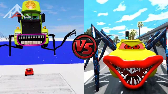 Lightning McQueen Mack Visitor 🆚 McQueen Eater Super Mutant || Coffin dance Song cover смотреть онлайн