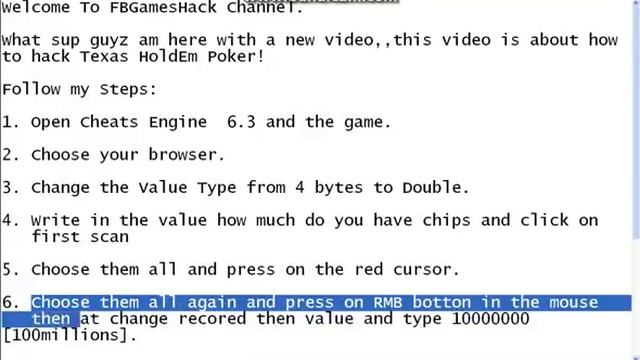 Texas Holdem Poker Hack. Using Cheats Engine смотреть онлайн