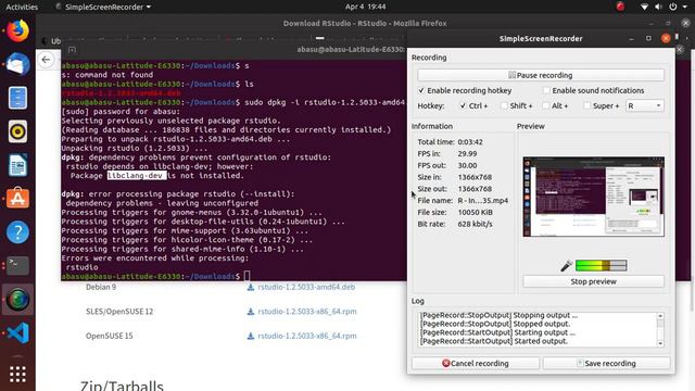 R   Installing R Studio In Ubuntu 19.10