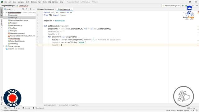Part 4: Training Data Wajah (Machine Learning) untuk Face Recognition dengan OpenCV & LBPH Algorith смотреть онлайн