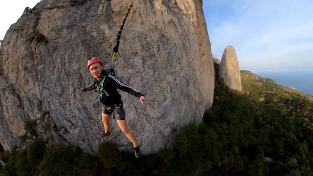 Прыжки с Шаан-Каи (235 метров) с командой RAPT - Вова 3