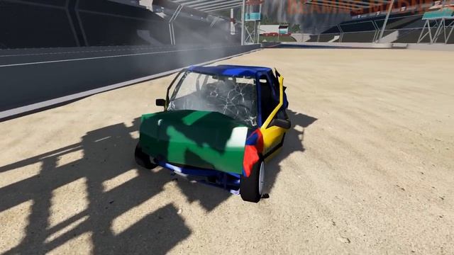 BeamNG.drive - Cars Jumping Through Gravity Portal смотреть онлайн