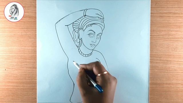 How to draw a Traditional Girl // Inspired by MANDALA ART // Sculpture type drawing смотреть онлайн