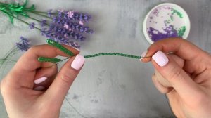 Лаванда из бисера. Цветы из бисера. Beaded lavender. Beaded flowers