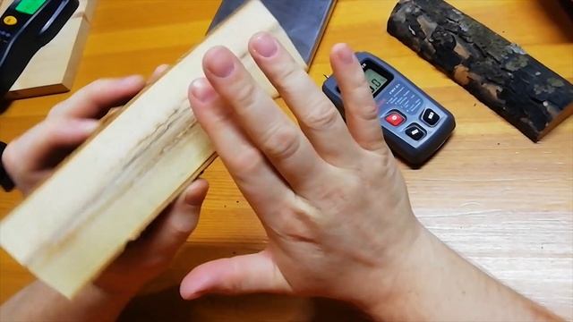 Измеряем влажность древесины вяза. Тест влагомеров. Делаем деревянную ложку. смотреть онлайн