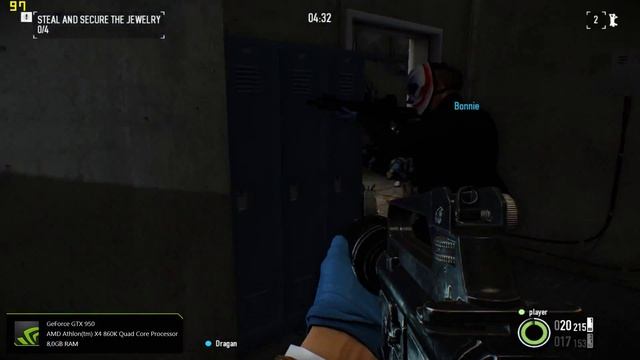 Payday 2 FPS Test | Gigabyte GTX 950 | Athlon 860K | Max Settings смотреть онлайн