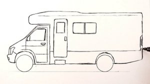 Как нарисовать машину Дом на колёсах