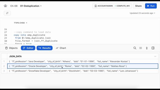 Can A JSON File With Duplicate Attributes be Loaded Into Snowflake смотреть онлайн