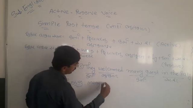 Sub: English Grammar, Topic : Active passive voice( Simple Past Tense part 1) by Rushabh Mehta смотреть онлайн