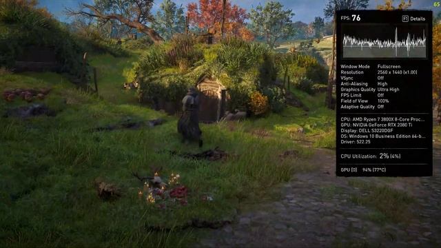 Assassin's Creed Valhalla benchmark RTX 2080 ti driver 522.25 at 1440p ultra settings смотреть онлайн