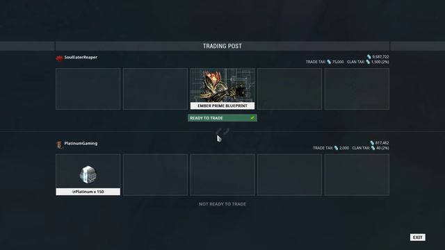 Warframe Trade ember prime bp to friend смотреть онлайн