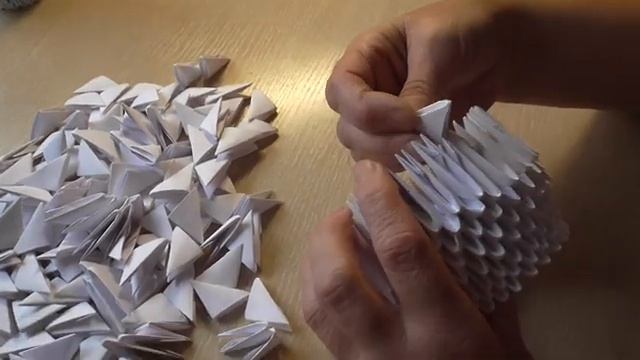 Делаем лебедя//модульное оригами для начинающих смотреть онлайн