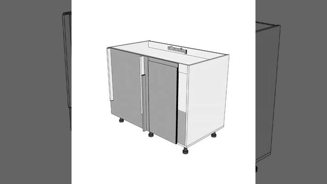 Кухонный Шкаф Угловой для проектирования корпусной и кухонной мебели в программе SketchUp смотреть онлайн