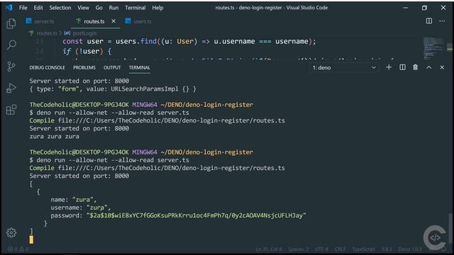 Deno Login & Registration System Tutorial смотреть онлайн
