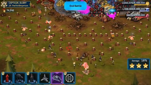 Prestige 3 star heroic defense - 6 in a row - no heroes or airstrikes - Star Wars Commander смотреть онлайн