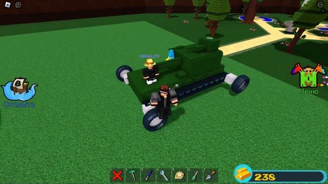 Первая битва строителей на публичном сервере в Roblox! Строим танки! смотреть онлайн