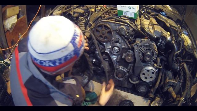 Замена ремня грм 1.8 турбо (AMB) смотреть онлайн