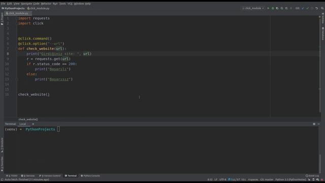Python Click Modülü Kullanımı смотреть онлайн