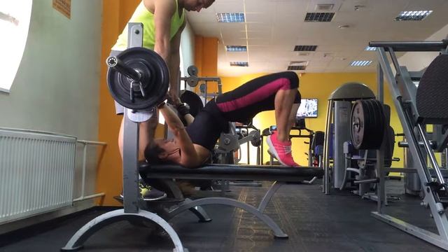 Жим штанги лежа 7*4, 47 кг (третий) смотреть онлайн