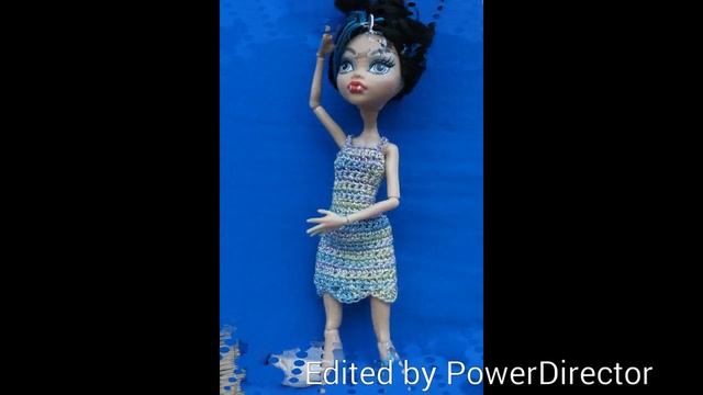 Вязаный сарафан и кофточка для Монстер Хай.. смотреть онлайн