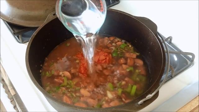 Jambalaya in a Lodge Dutch Oven Recipe смотреть онлайн