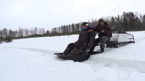 Мотособаки против снегохода. Мотобуксировщики БТС , лыжный модуль, модуль толкач против Ирбис Динго