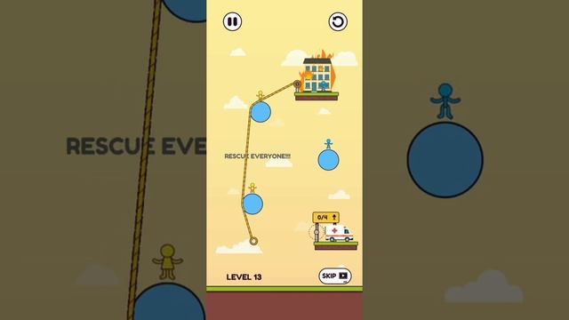 Rope Puzzle - Stickman Rescue Game! смотреть онлайн