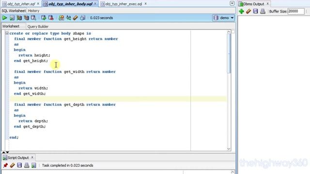 Oracle Object Type Inheritance смотреть онлайн
