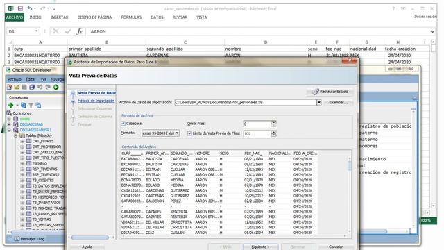 Creación de Tabla a Partir de un Archivo de Excel en Oracle смотреть онлайн