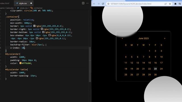 Glass Morphism calendar Ui Design Using HTML,CSS & JavaScript #2023 #youtube смотреть онлайн