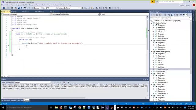CSE1322S02L10 Inheritance Explanation Continued with a C# Program смотреть онлайн