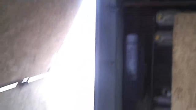 Подъёмно-складные ворота. Вид изнутри. смотреть онлайн