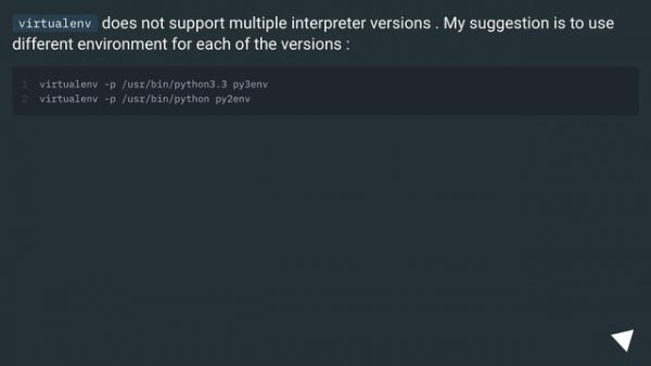 Create a virtualenv with both python2 and python3