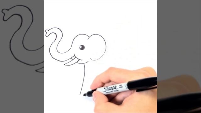 Как нарисовать слона | How to draw an elephant смотреть онлайн