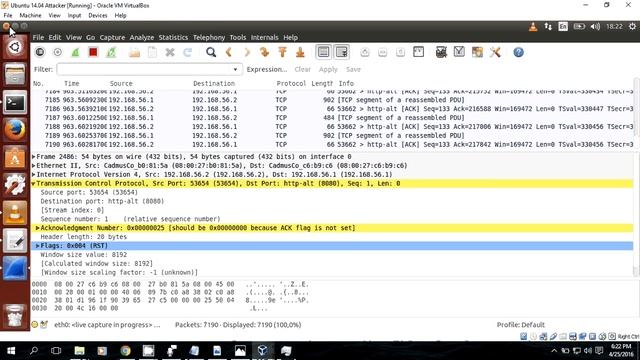 TCP Reset Attack Using VLC streaming смотреть онлайн