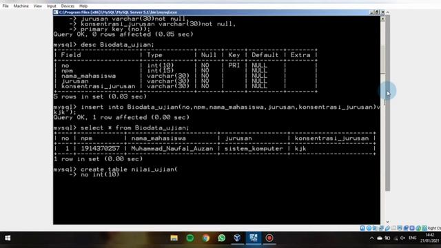 Membuat Database Menggunakan MYSQL Server 5.1 - Windows Server 2008 R2 #UAS_PRAKTEK смотреть онлайн